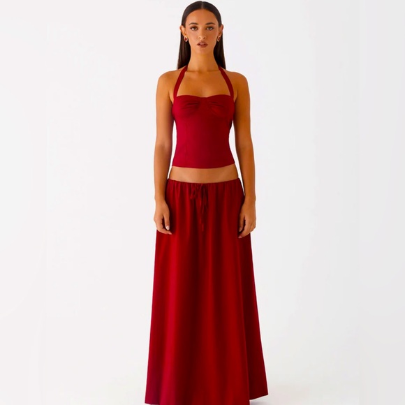 Peppermayo Tops - Peppermayo Red Halter Tank Top